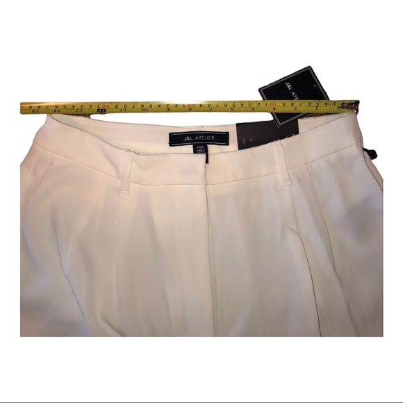 Off white ivory high waist hi-rise wide leg trouser slacks pants size Medium new - Picture 12 of 14